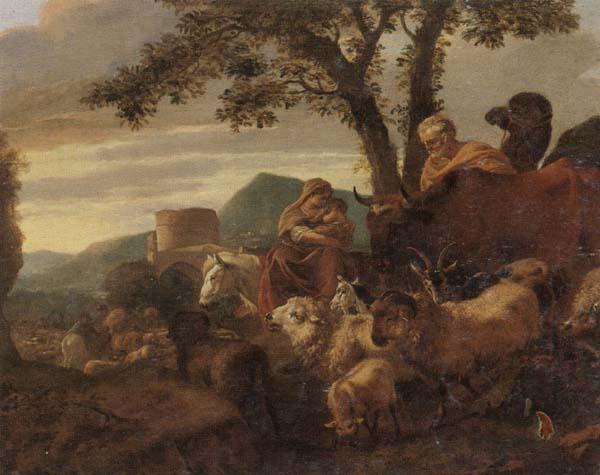 Simon van der Does The flight into egypt oil painting picture